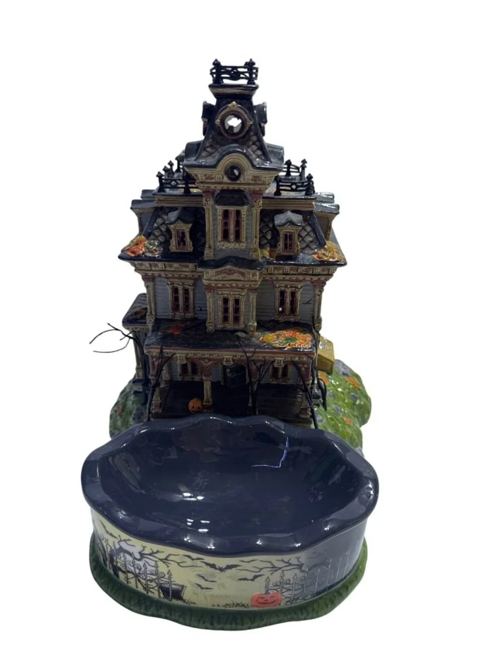 Department 56 Halloween Tricks Or Treats Haunted House Candy Bowl Collectible De